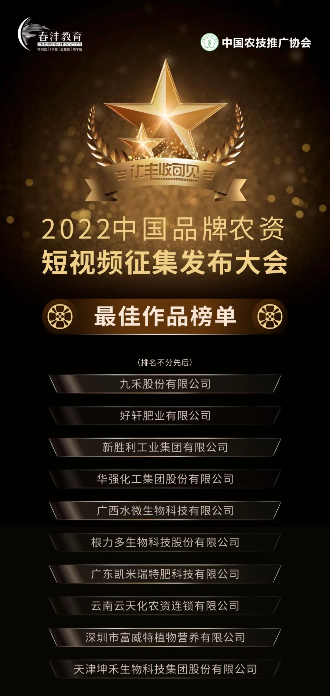 来领奖啦丨2022中国品牌农资“短视频”大会