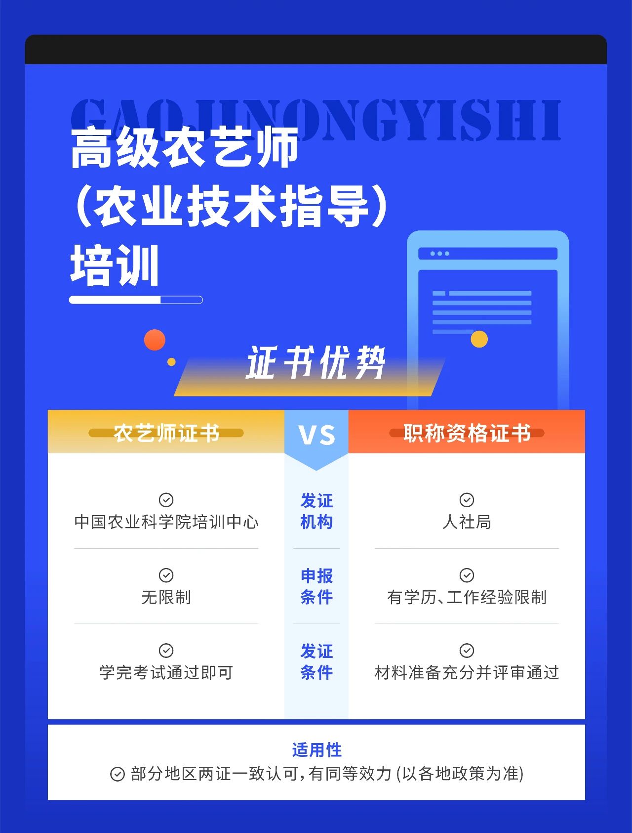 “证”明自己：高级农艺师证可以在线考了