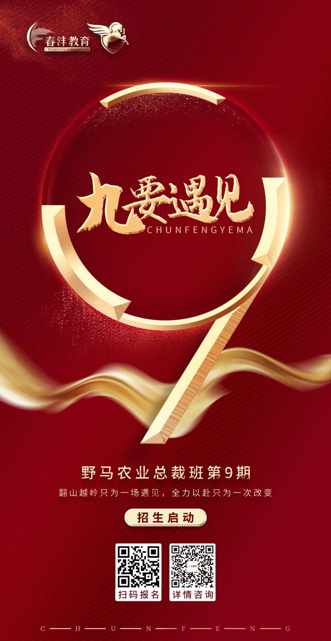 九要遇见你 | 春沣野马总裁班九期招生启动